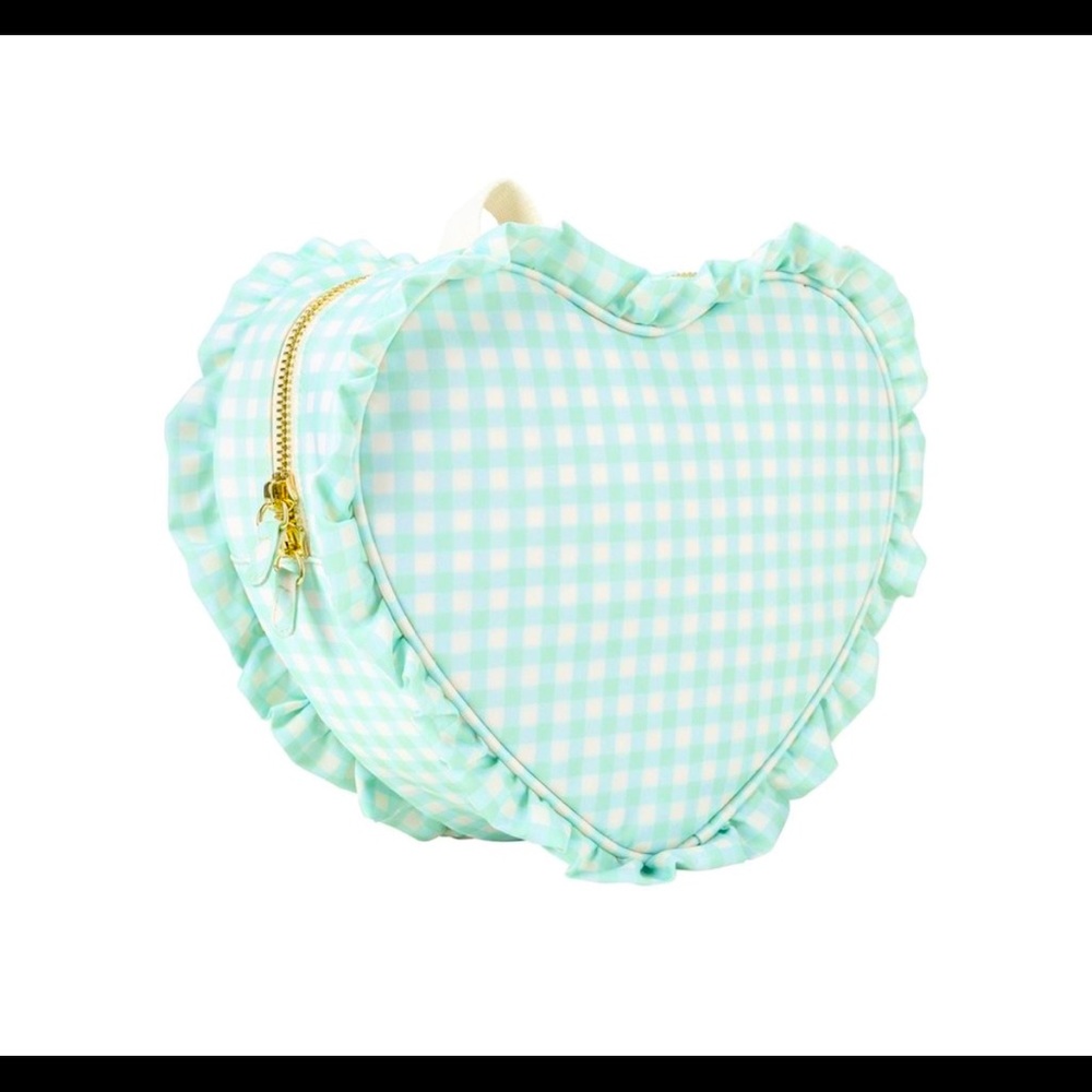 Stoney Clover Lane Ruffle Mini Heart Backpack In Mint Chip